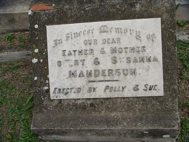 MANDERSON Robert ? &amp; Susanna  ?