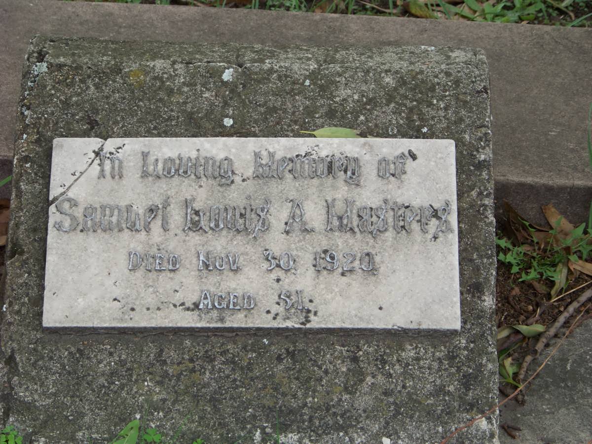 MASTERS Samuel Louis A. -1920