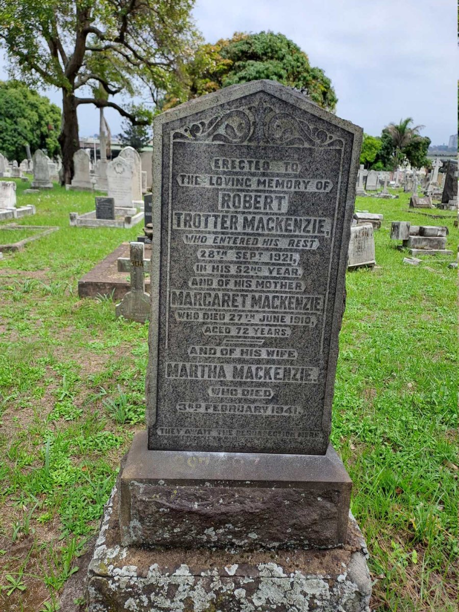 MACKENZIE Robert Trotter -1921 & Martha -1941 :: MACKENZIE Margaret -1910