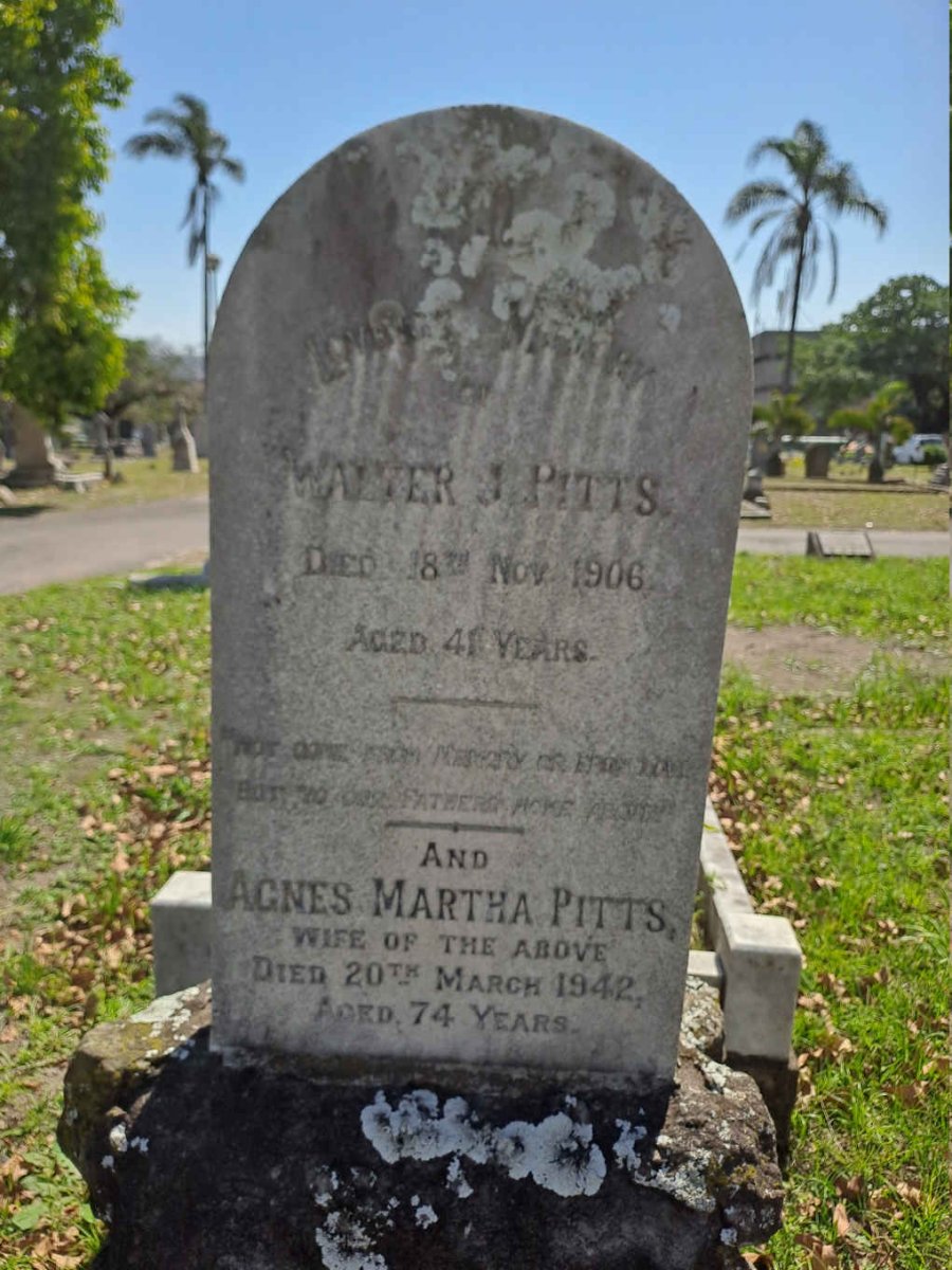 PITTS Walter -1906 & Agnes Martha -1942