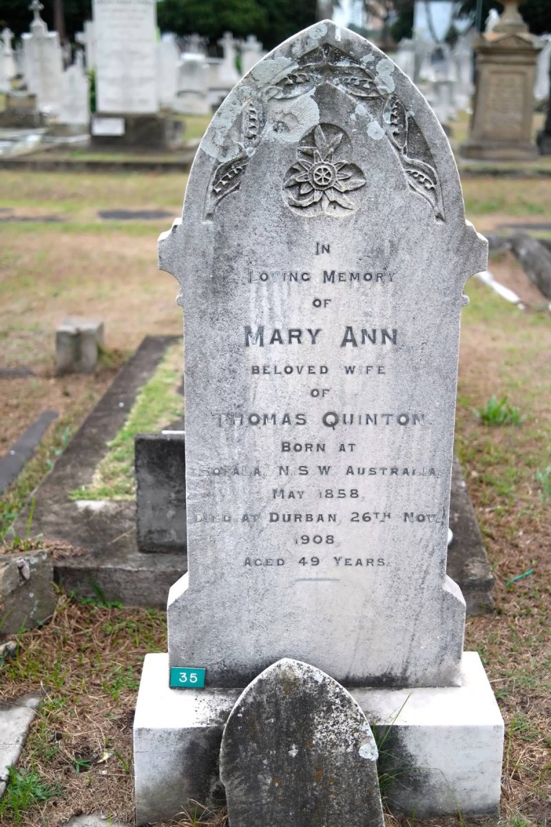 QUINTON Mary Ann 1858-1908