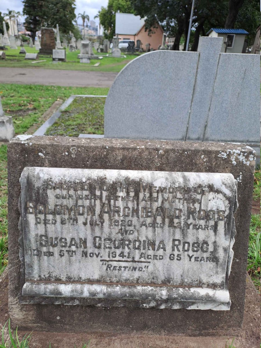 ROSS Solomon Archibald -1920 & Susan Georgina -1941