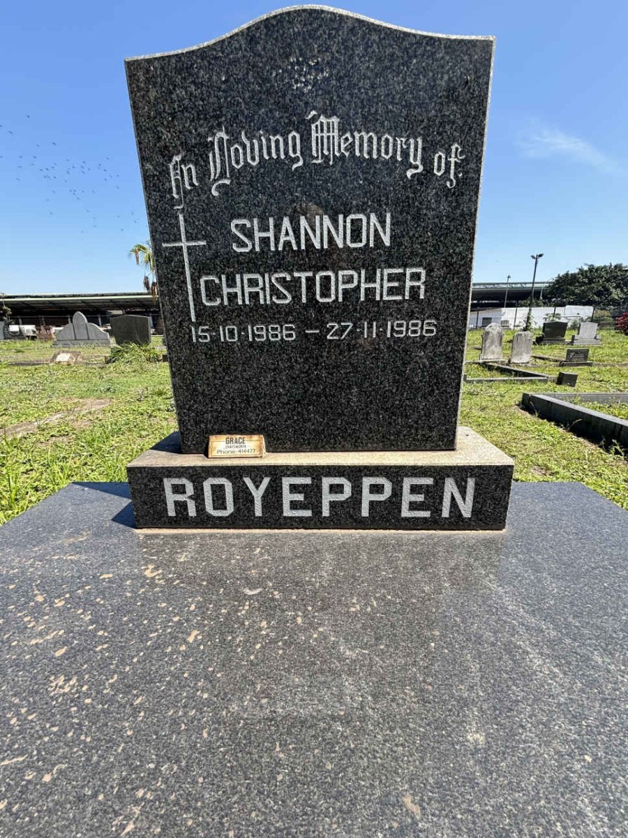 ROYEPPEN Shannon Chistopher 1986-1986