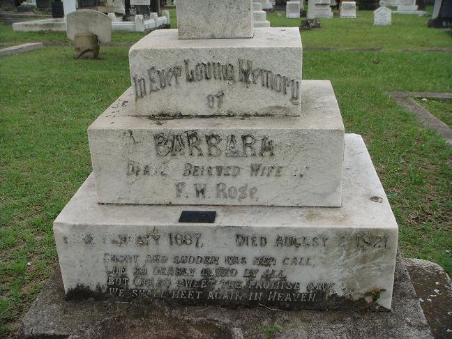 ROSE Barbara 1887-1921