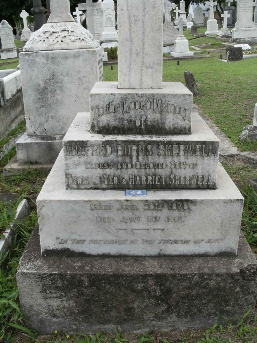 SHERWELL Wilfred Burns 1878-1901