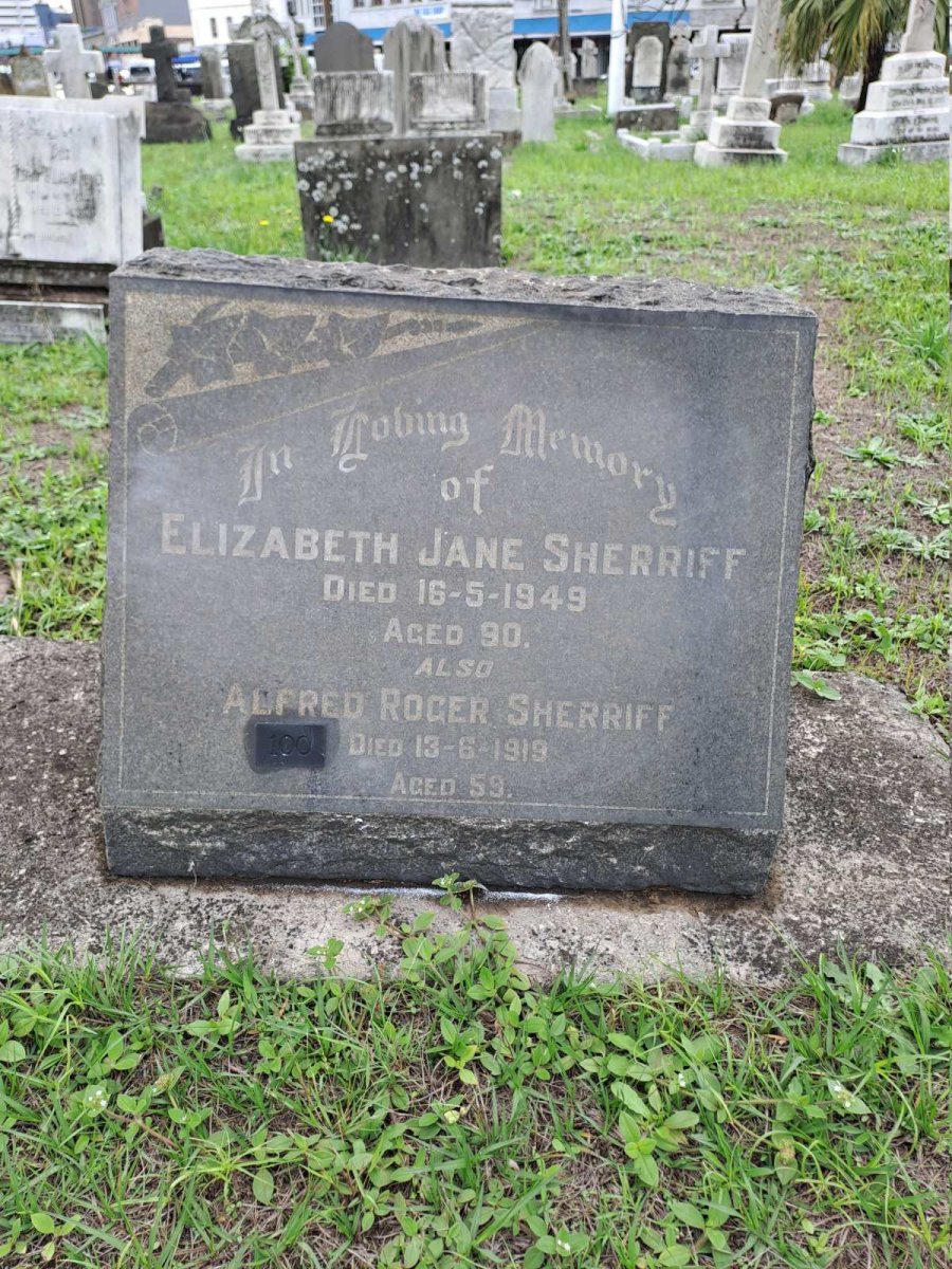SHERRIFF Alfred Roger -1919 & Elizabeth Jane -1949