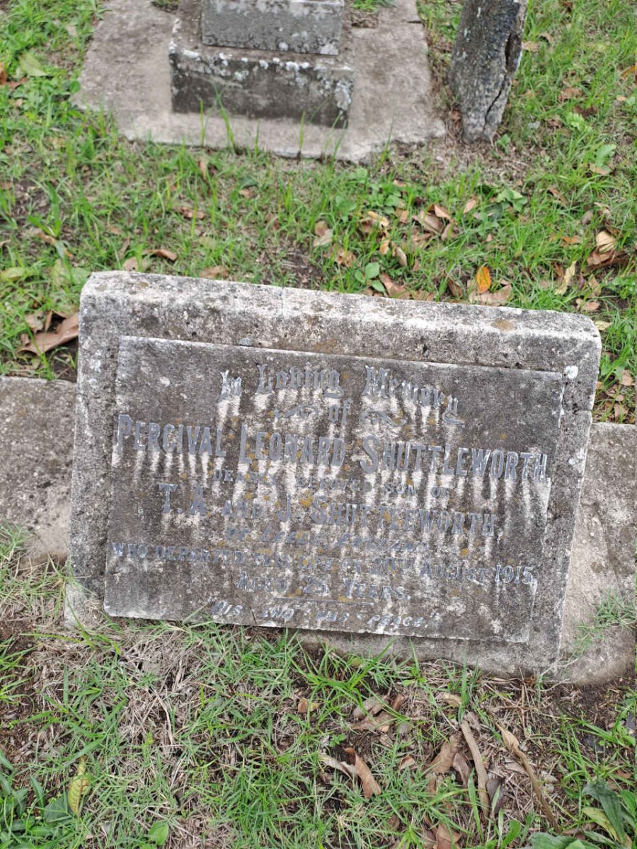 SHUTTLEWORTH Percival Leonard -1915