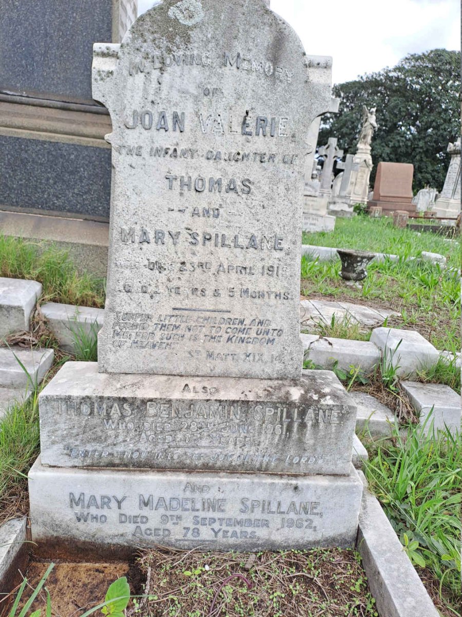 SPILLANE Thomas Benjamin -1961 & Mary Madeline -1962 :: SPILLANE Joan Valerie -1919 _1
