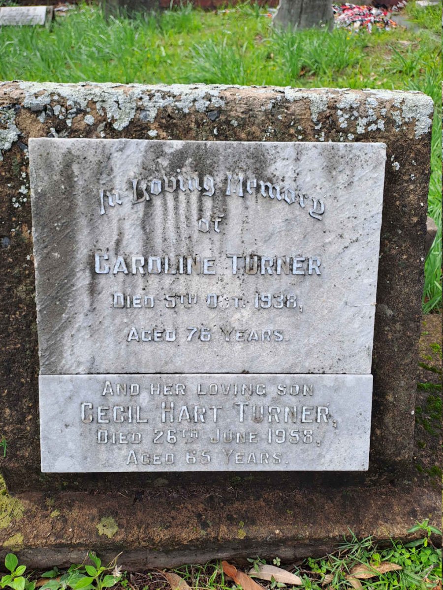 TURNER Cecil Hart -1958 :: TURNER Caroline -1938
