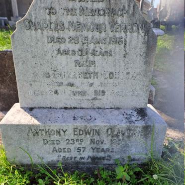 VERRON Charles Nemour -1915 & Elizabeth Louisa -1918 :: OLIVIER Anthony Edwin -1956