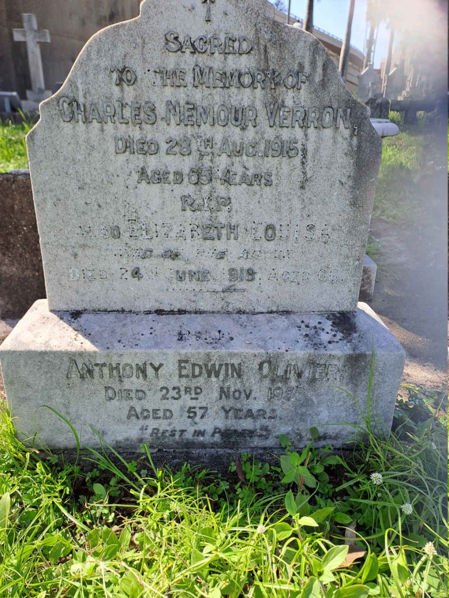 VERRON Charles Nemour -1915 & Elizabeth Louisa -1918 :: OLIVIER Anthony Edwin -1956