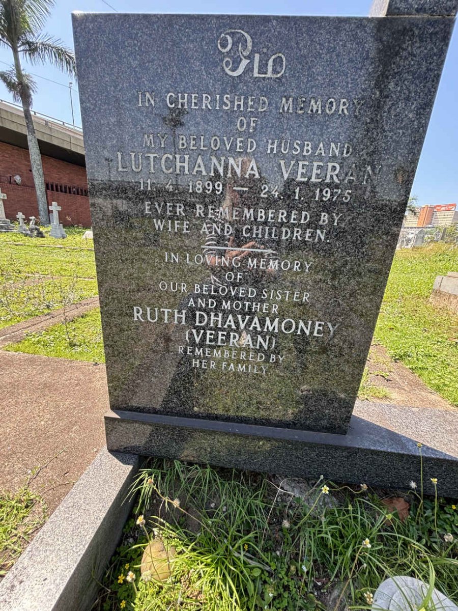 VEERAN Lutchanna 1899-1975 :: DHAVAMONEY Ruth nee VEERAN