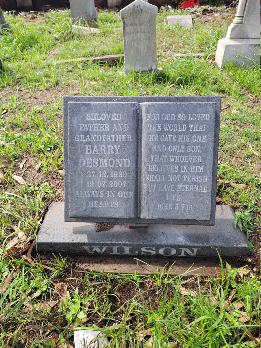 WILSON Barry Desmond 1939-2007