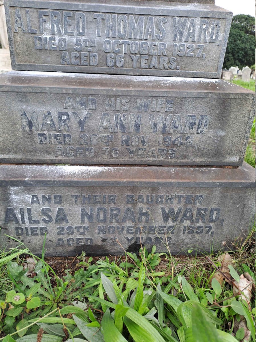 WARD Alfred Thomas -1927 & Mary Ann -1948 :: WARD Ailsa Norah -1957