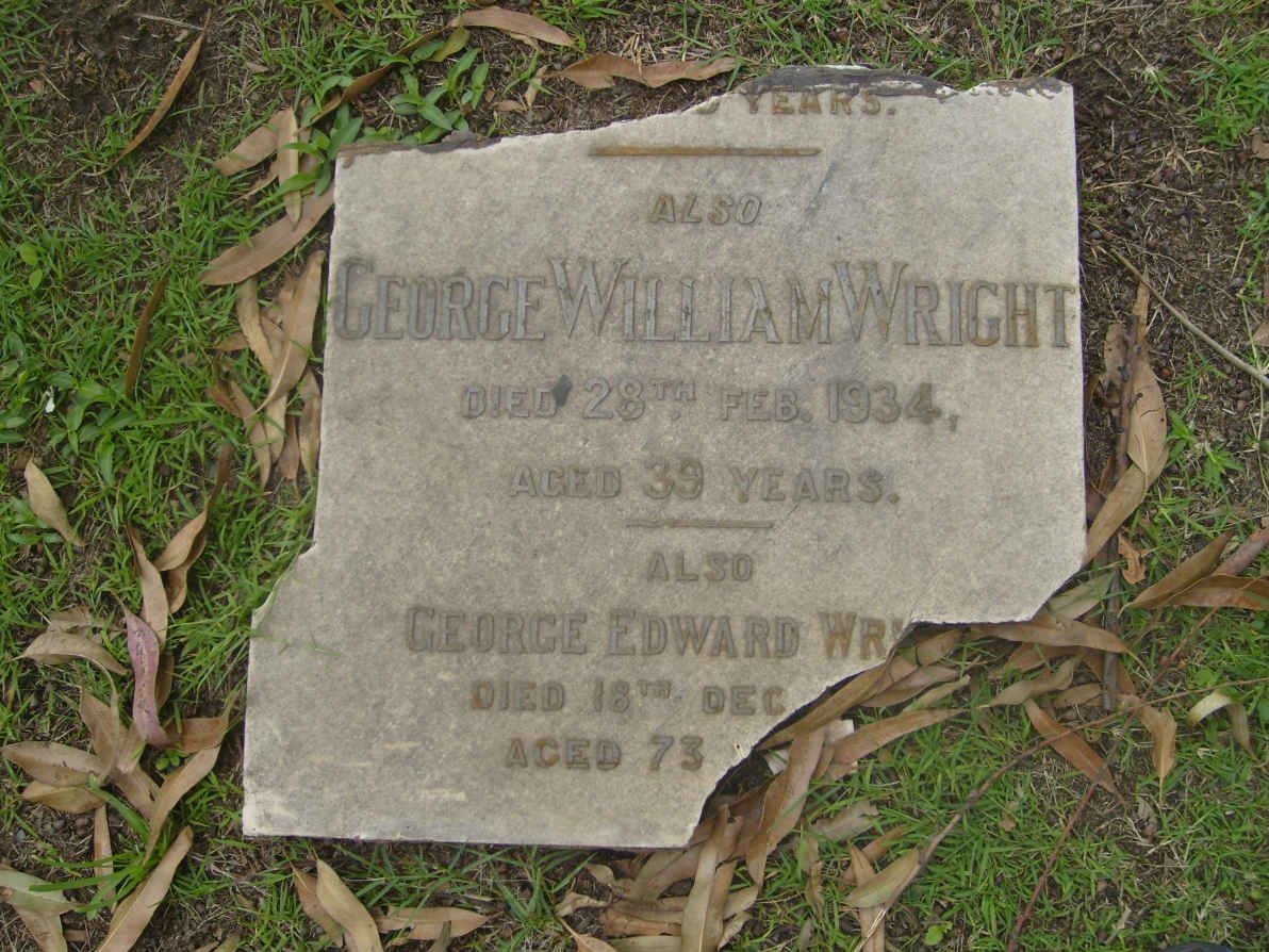 WRIGHT George William -1934 :: WRIGHT George Edward