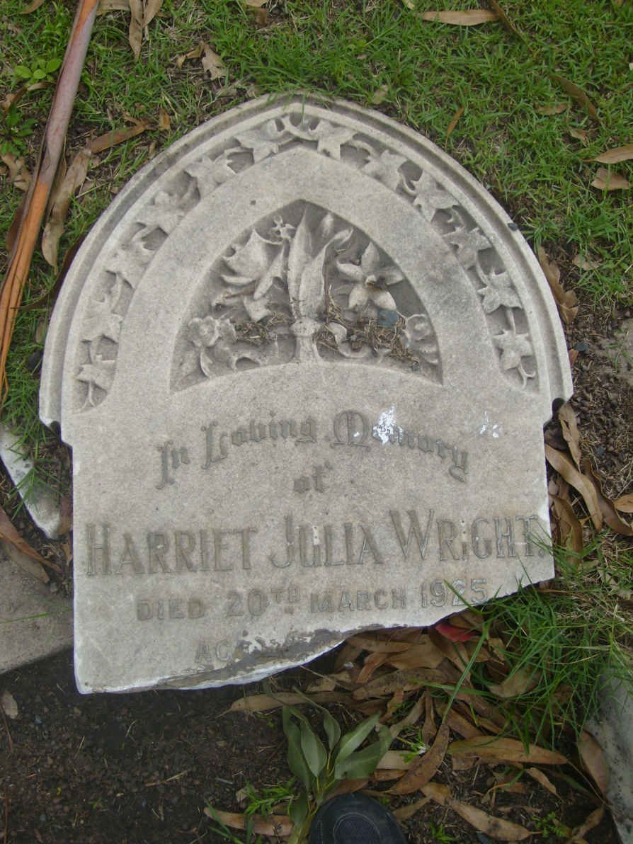 WRIGHT Harriet Julia -1925