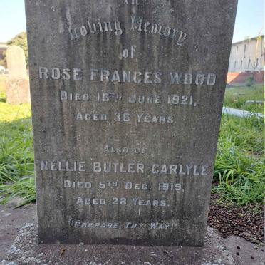 WOOD Rose Frances -1921 :: CARLYE Nellie Butler -1919