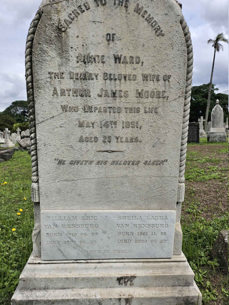 WARD Annie -1891 :: VAN RENSBURG William Eric 1919-1993 & Sheila Laura 1921-2003