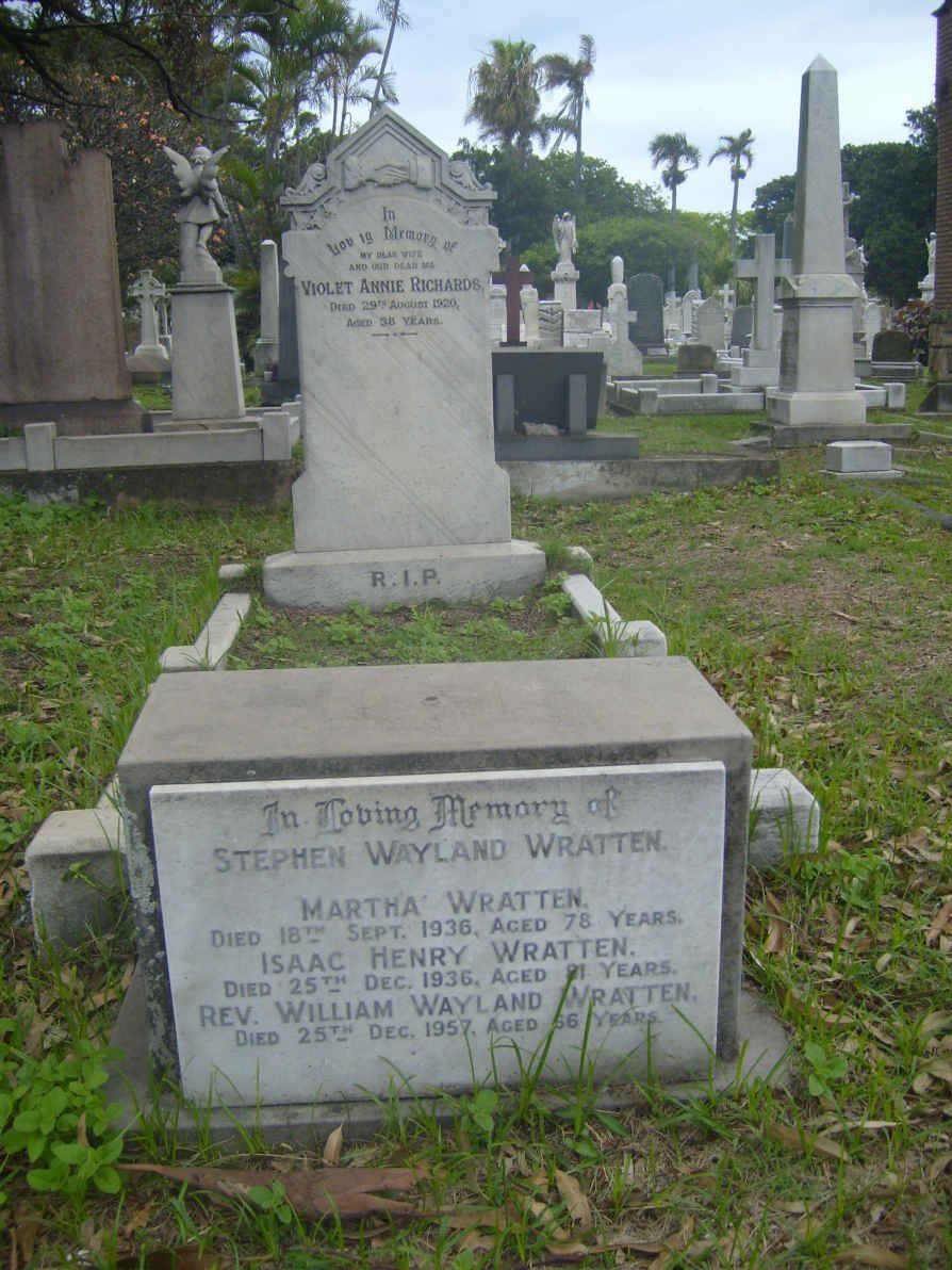 WRATTEN Stephen Wayland :: WRATTEN Martha -1936 :: WRATTEN Isaac Henry -1936 :: WRATTEN William Wayland -1957