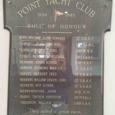 3. Point Yacht Club ROLL OF HONOUR 1939-1945