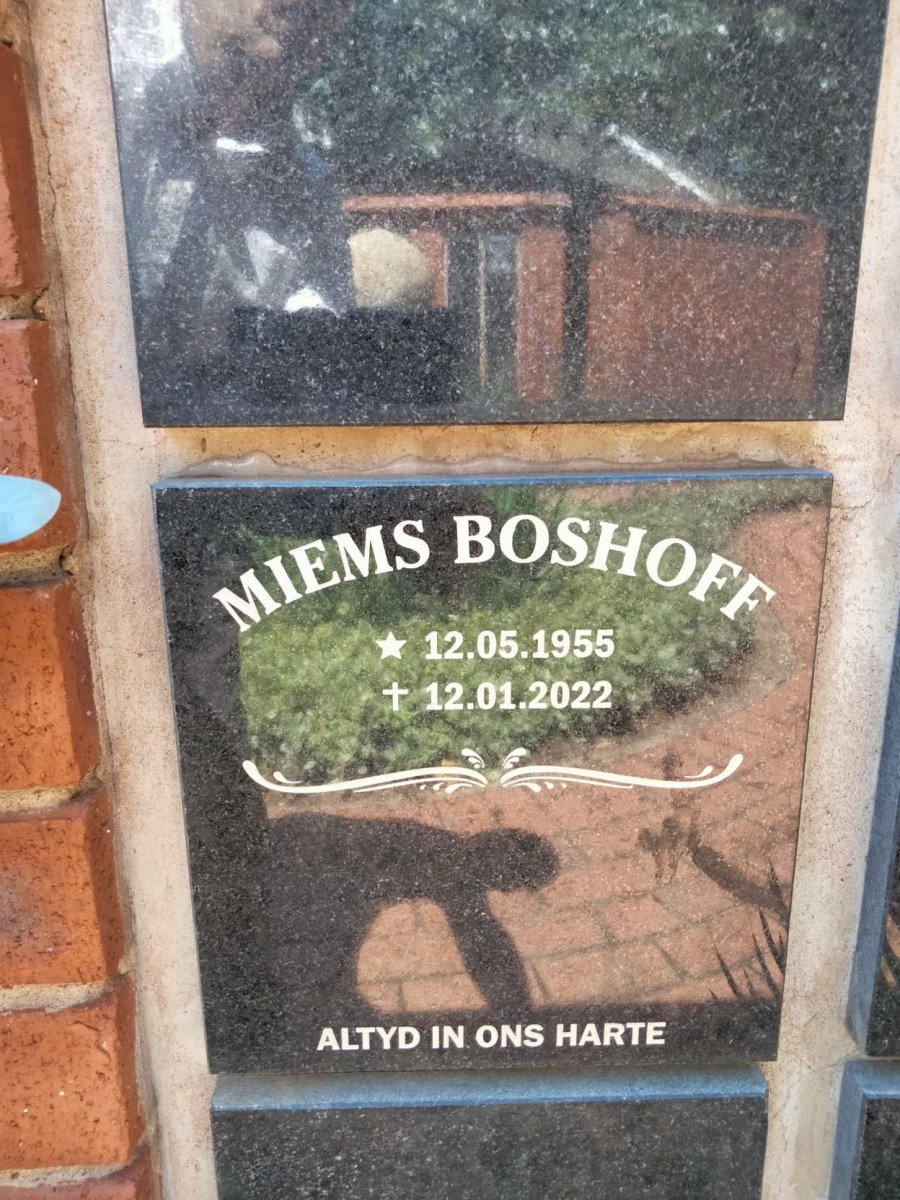 BOSHOFF Miems 1955-2022