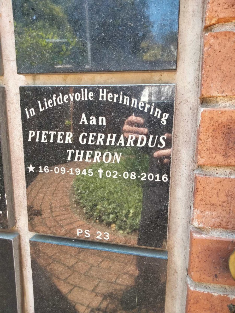 THERON Pieter Gerhardus 1945-2016