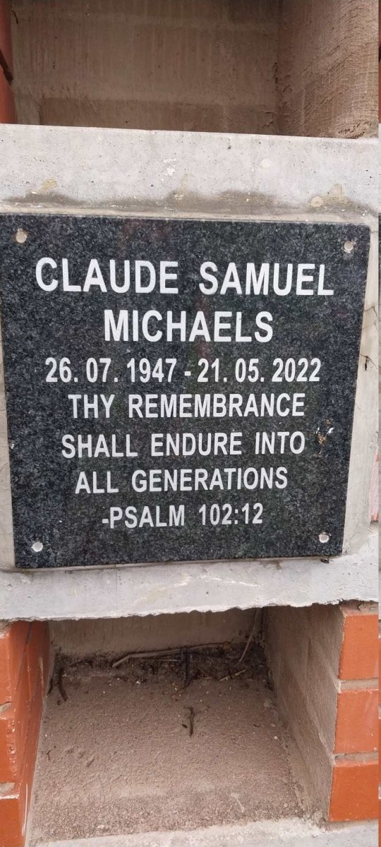 MICHAELS Claude Samuel 1947-2022