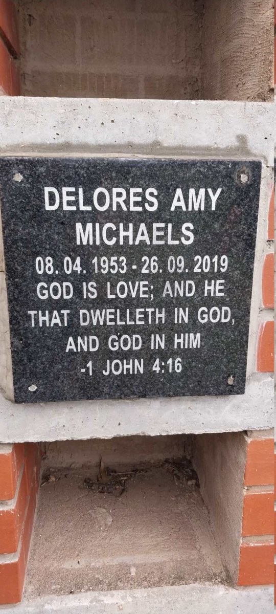 MICHAELS Delores Amy 1953-2019