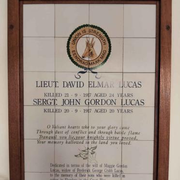 LICAS David Elmar -1917 :: LUCAS John Gordon -1917