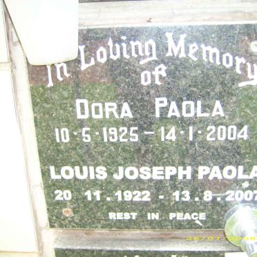 PAOLA Louis Joseph 1922-2007 &amp; Dora SAAD 1925-2004