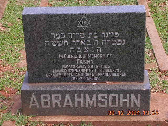 ABRAHAMSOHN Fanny -1985