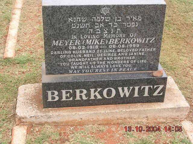 BERKOWITZ Meyer 1918-1999