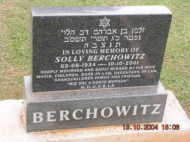 BERCHOWITZ Solly 1934-2001