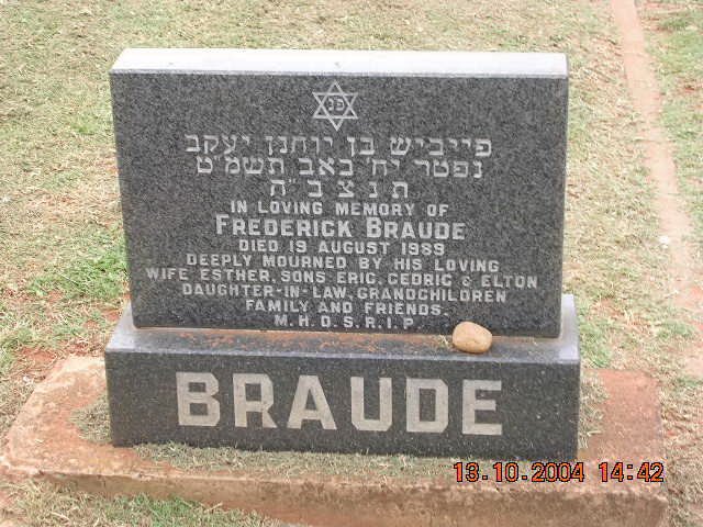 BRAUDE Frederick -1989