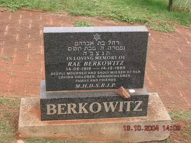 BERKOWITZ Rae 1916-1999