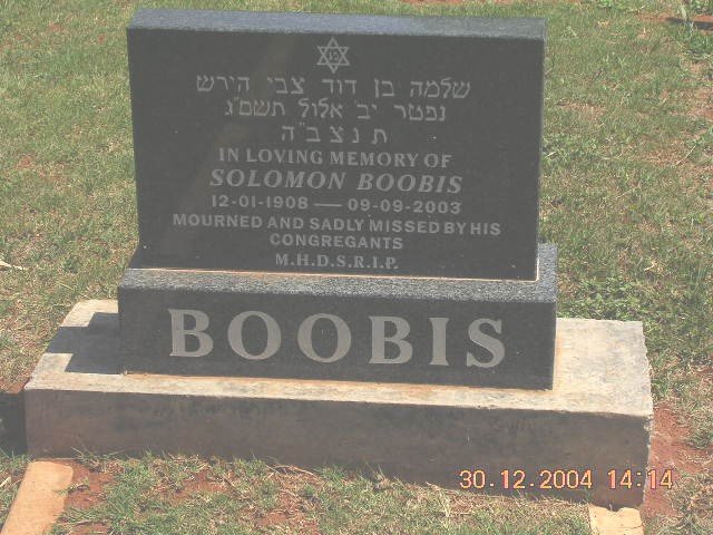 BOOBIS Solomon 1908-2003