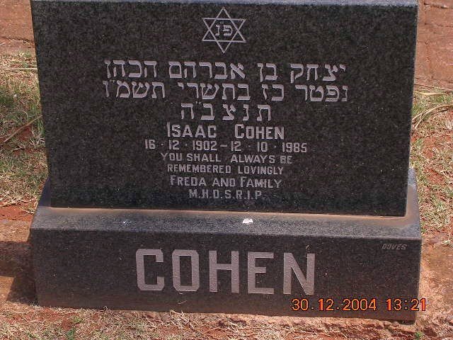 COHEN Isaac 1902-1985