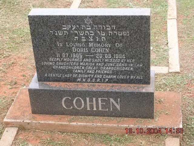 COHEN Doris 1905-1994