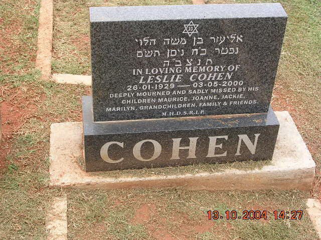 COHEN Leslie 1929-2000