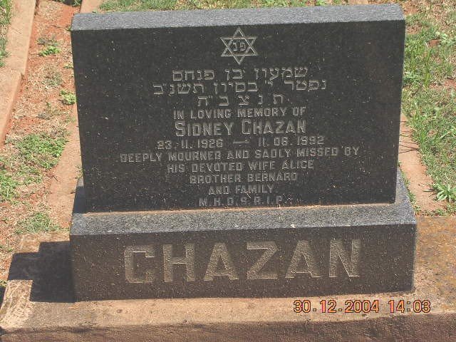 CHAZAN Sidney 1926-1992