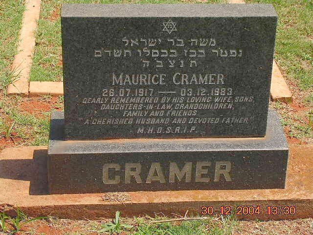 CRAMER Maurice 1917-19?3