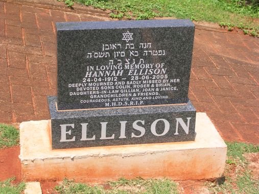 ELLISON Hannah 1912-2005