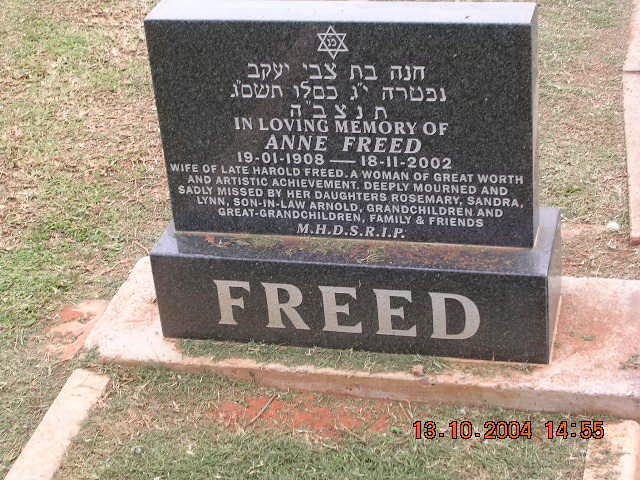 FREED Anne 1908-2002