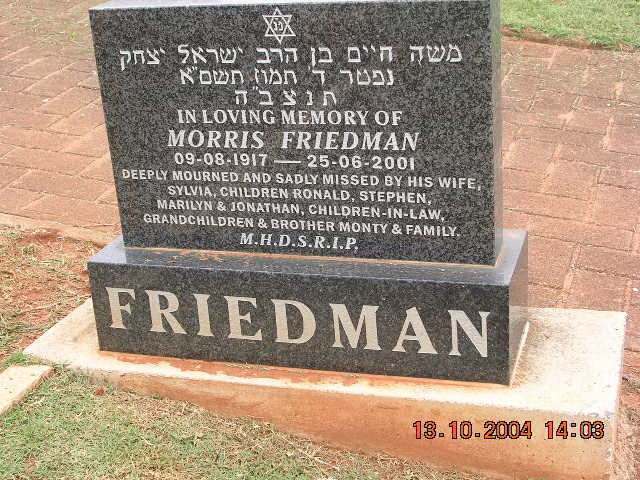 FRIEDMAN Morris 1917-2001