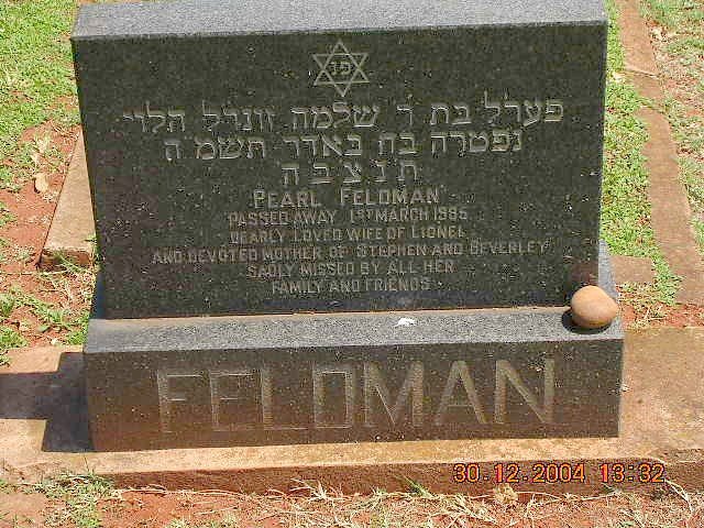 FELDMAN Pearl -1985