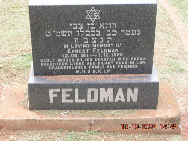 FELDMAN Ernest 1911-1988