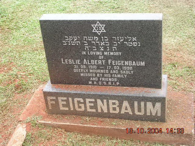 FEIGENDAUM Leslie Albert 1910-1992