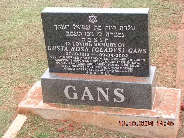 GANS Gusta Rosa 1915-2002