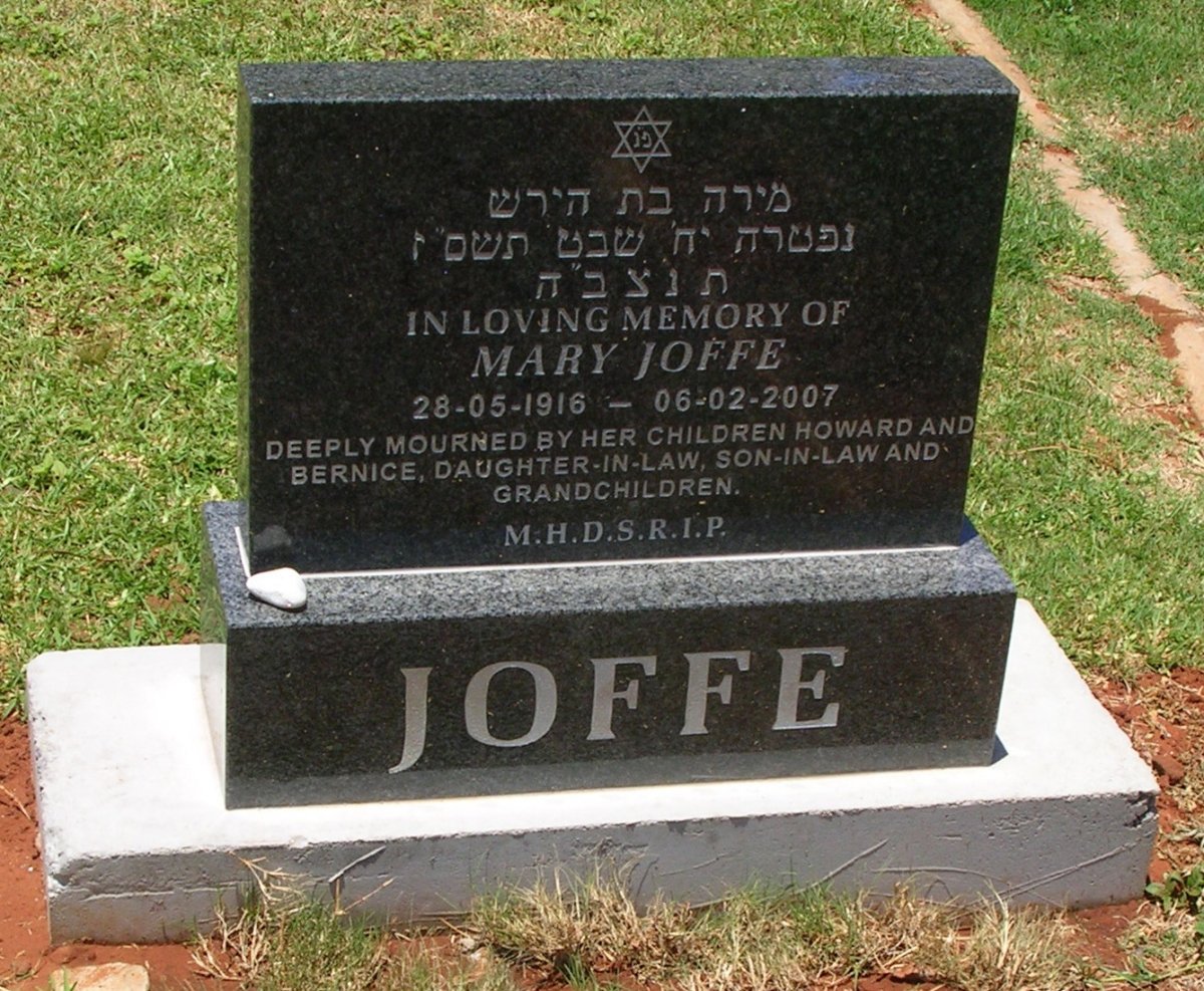 JOFFE Mary 1916-2007