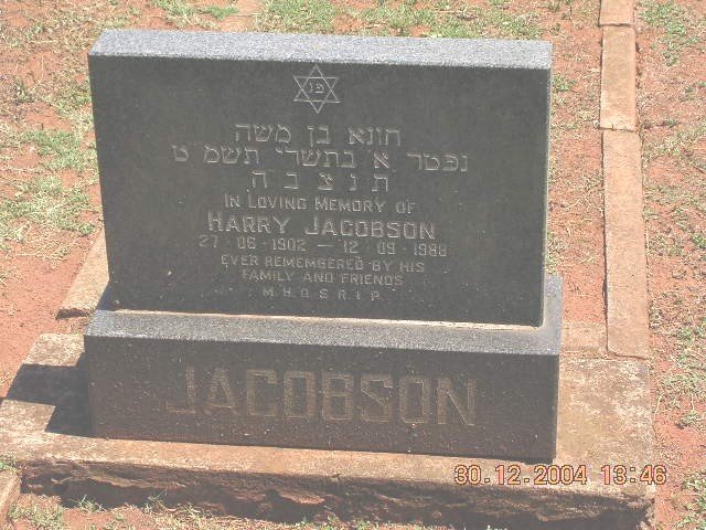 JACOBSON Harry 1902-1988